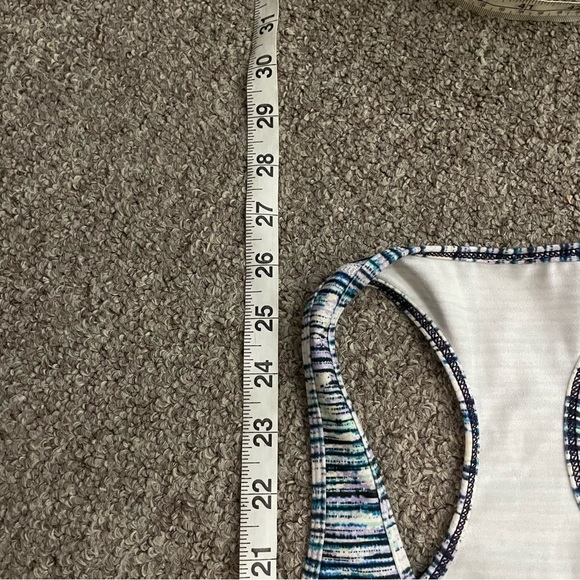 Lululemon Striped Patterned Athletic Athleisure Workout Racerback Tank Top Small - Picture 7 of 7